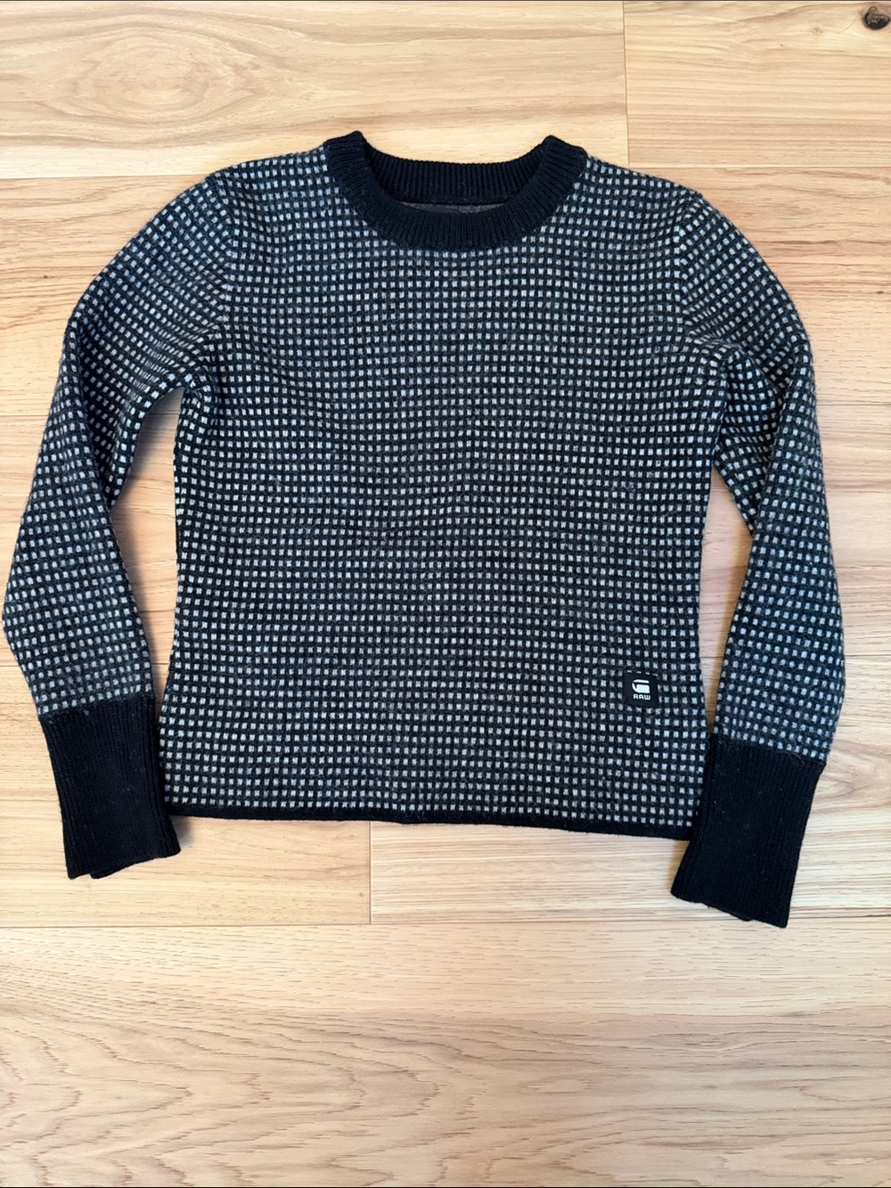 G-Star Black and Gray Crewneck Sweater